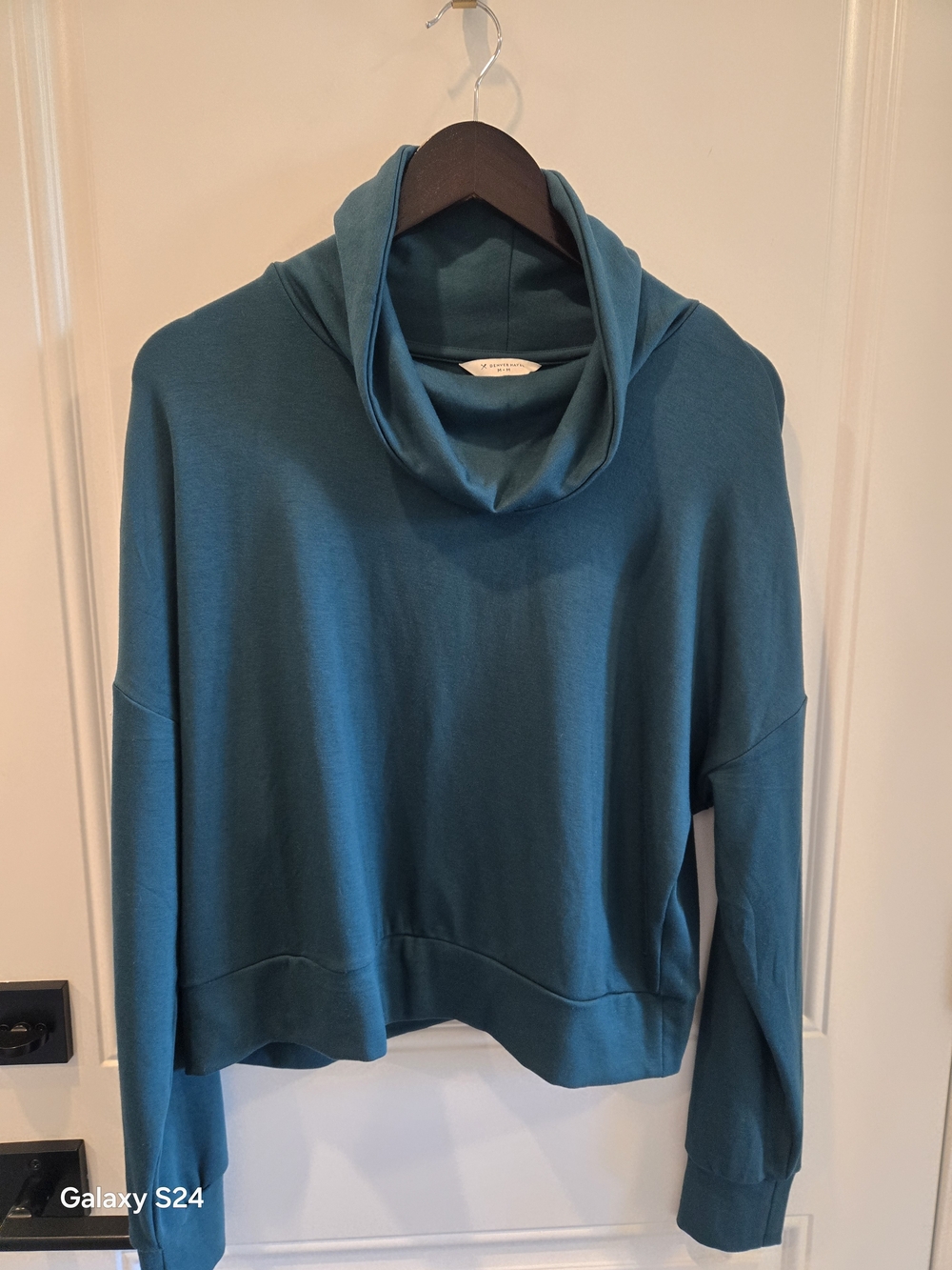 Denver Hayes Teal Cowl Neck Sweater